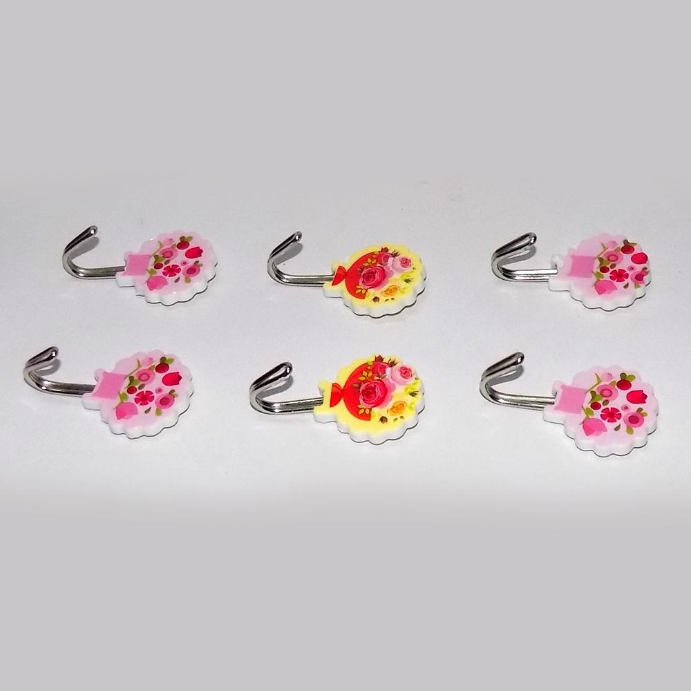 1112 Multipurpose Self Adhesive Plastic Wall Hooks - 6 pcs - SkyShopy 1112 Multipurpose Self Adhesive Plastic Wall Hooks - 6 pcs - SkyShopy